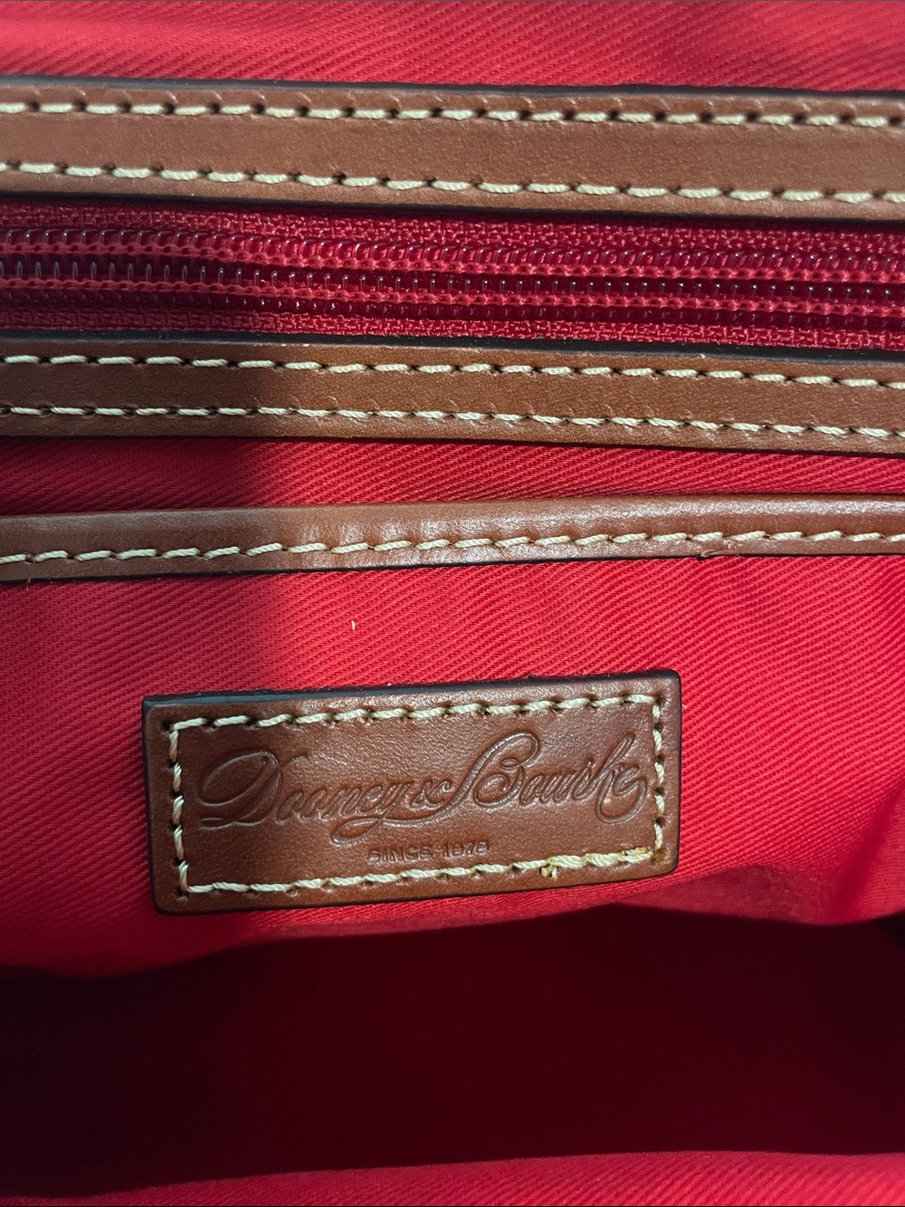 Dooney & Bourke Bitsy Zip Zip Pebble Leather Satchel in Cocoa - Picture 6 of 12